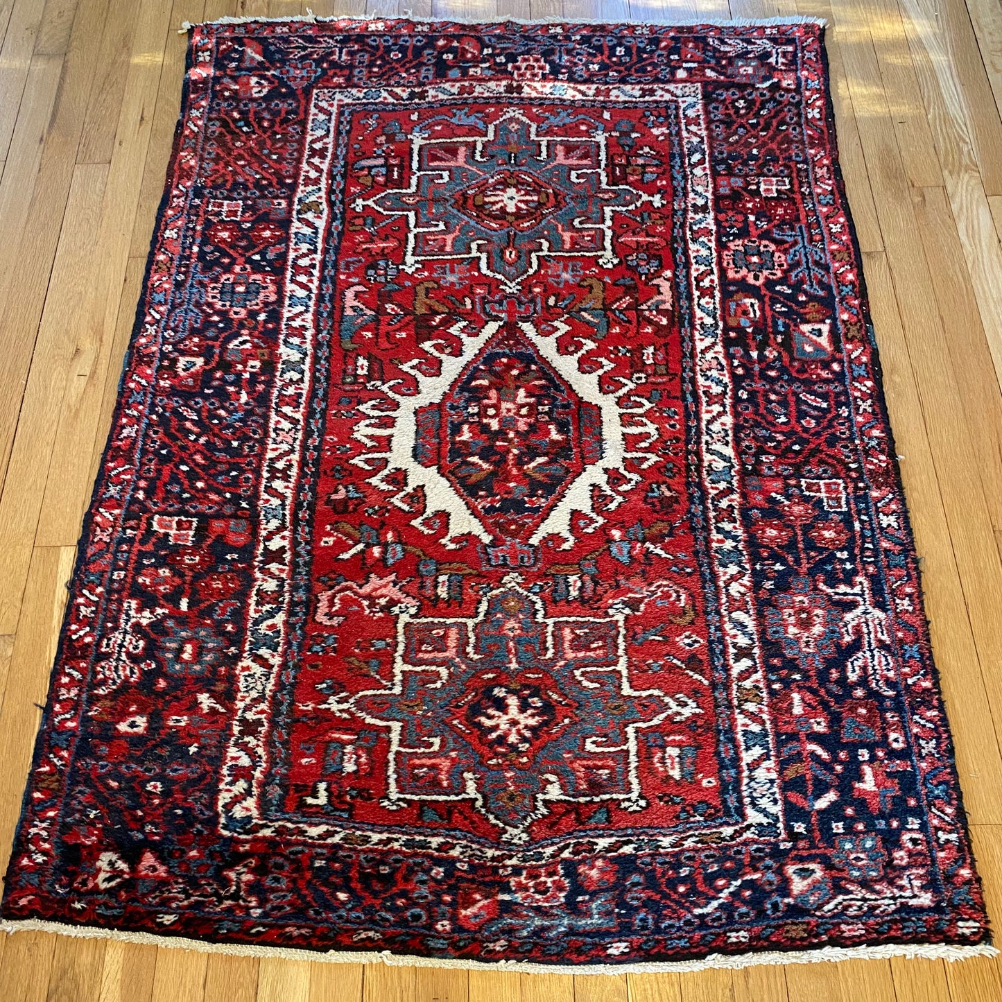 Vintage Rug, 3' 7 x 5' Red