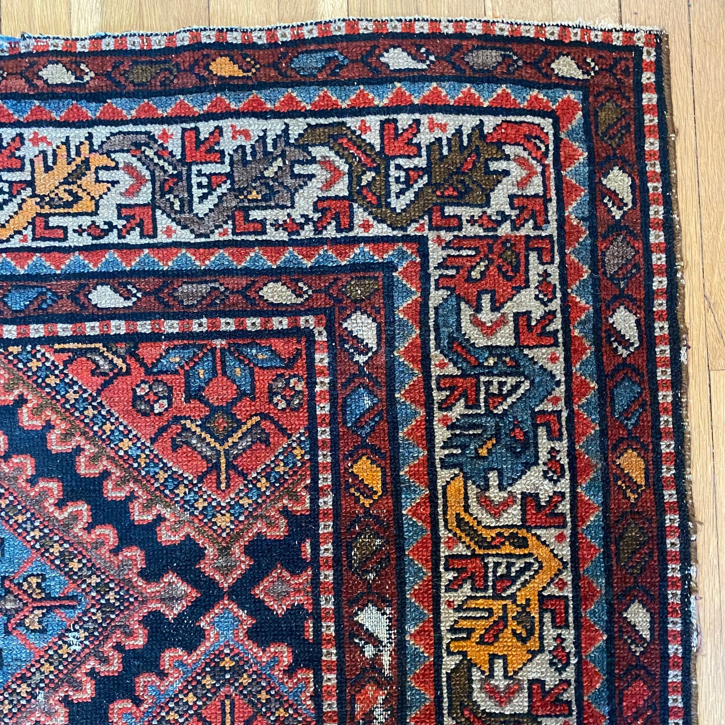 Antique Rug, 4' 1 x 6' 5 Blue