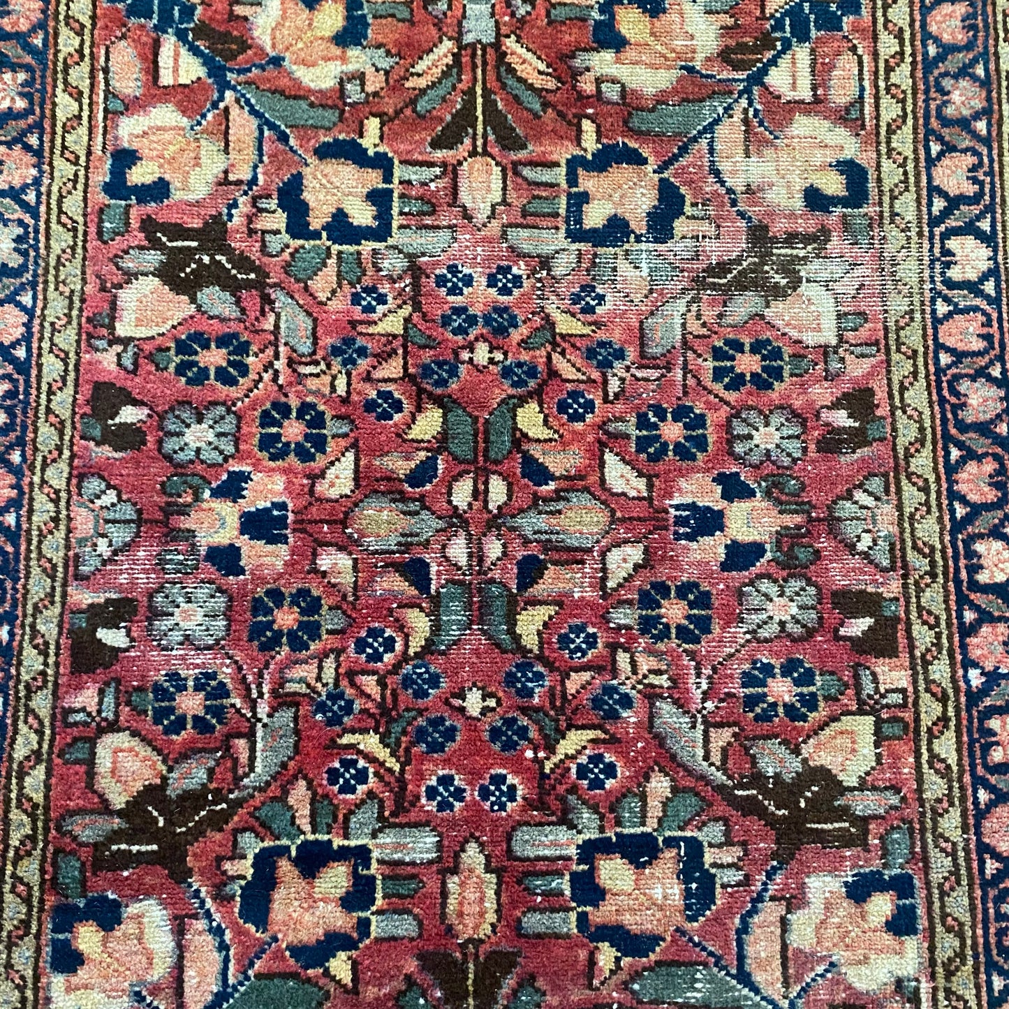 Vintage Rug, 2' 8 x 6' 8 Dark Rose Runner