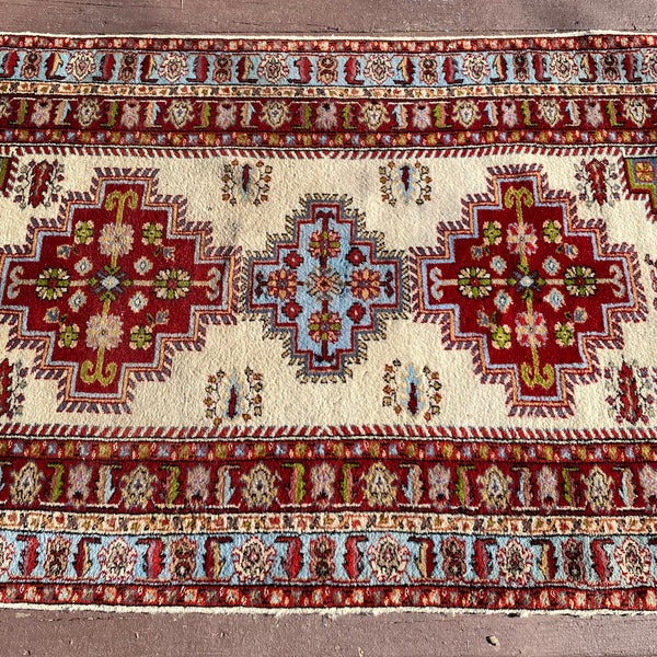 Vintage Rug, 3' 2 x 5' 11 White