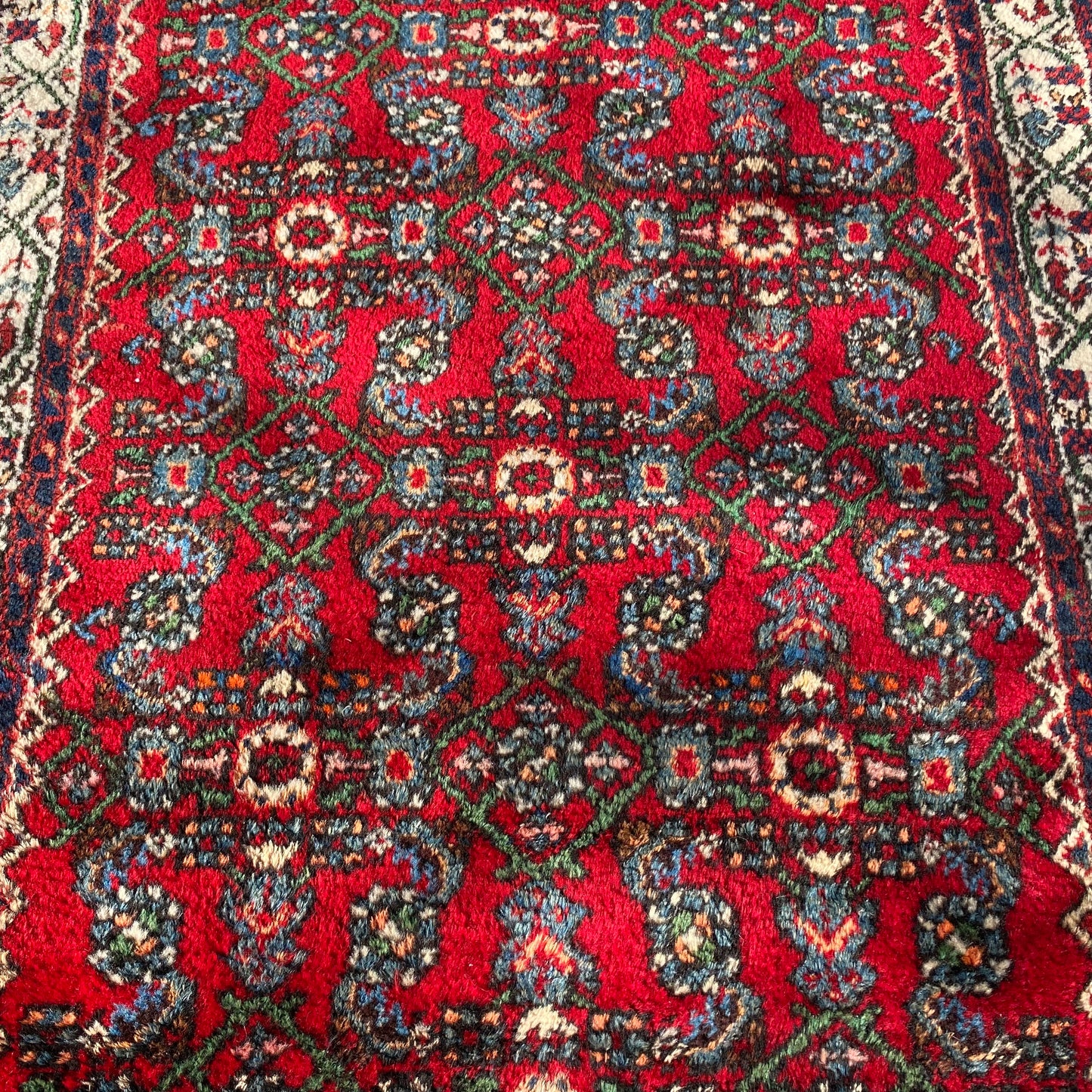 Vintage Rug, 3' 4 x 5' Red