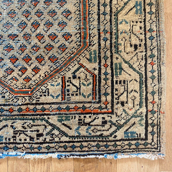 Vintage Rug, 2' 6 x 4' 2 Cream