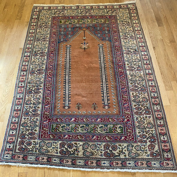 Vintage Rug, 3' 11 x 5' 9 Orange Brown