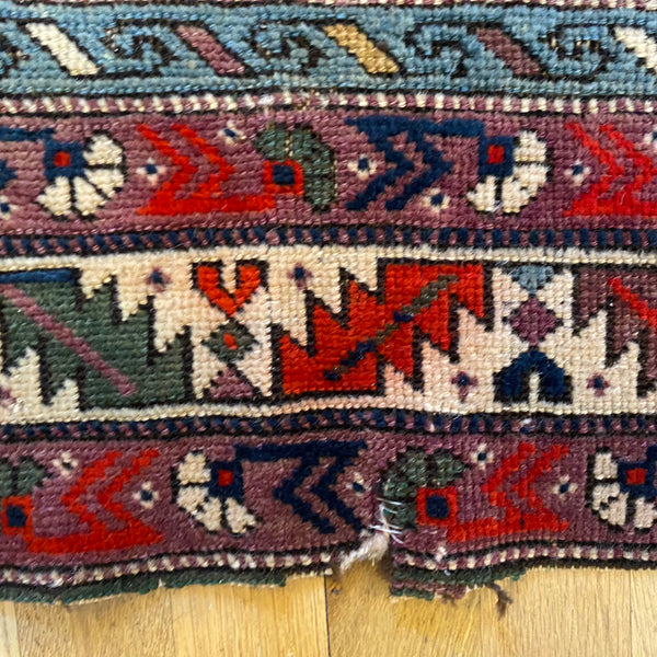 Antique Rug, 3' 7 x 4' 7 Blue