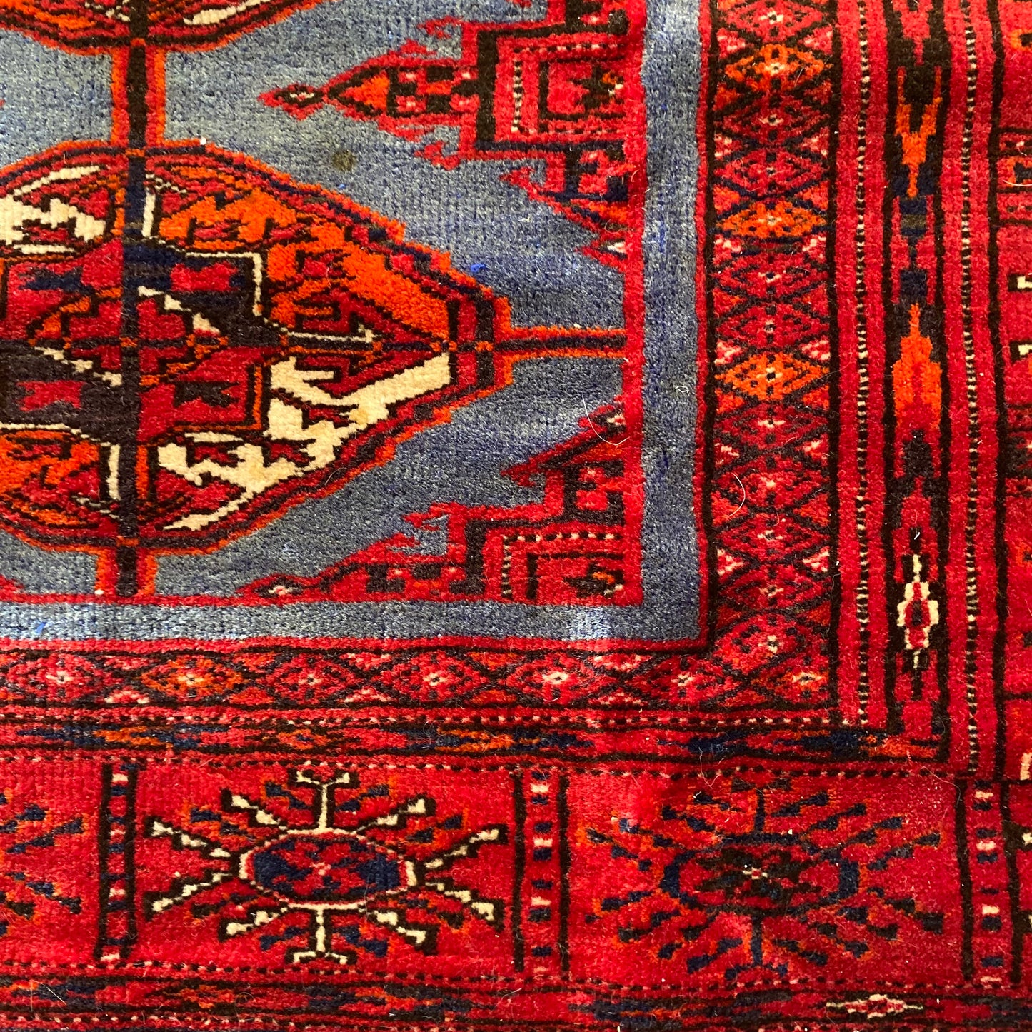 Vintage Rug, 3' x 4' Blue