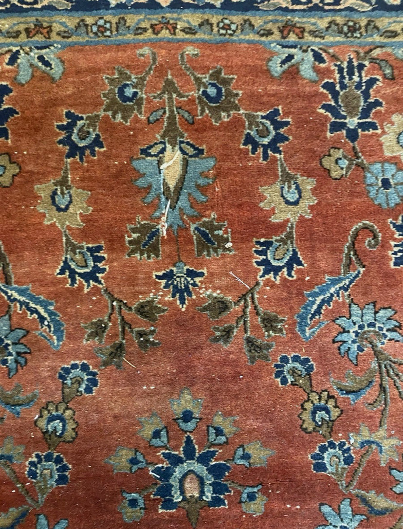 Vintage Rug 3' 6 x 4' 11 Terracotta