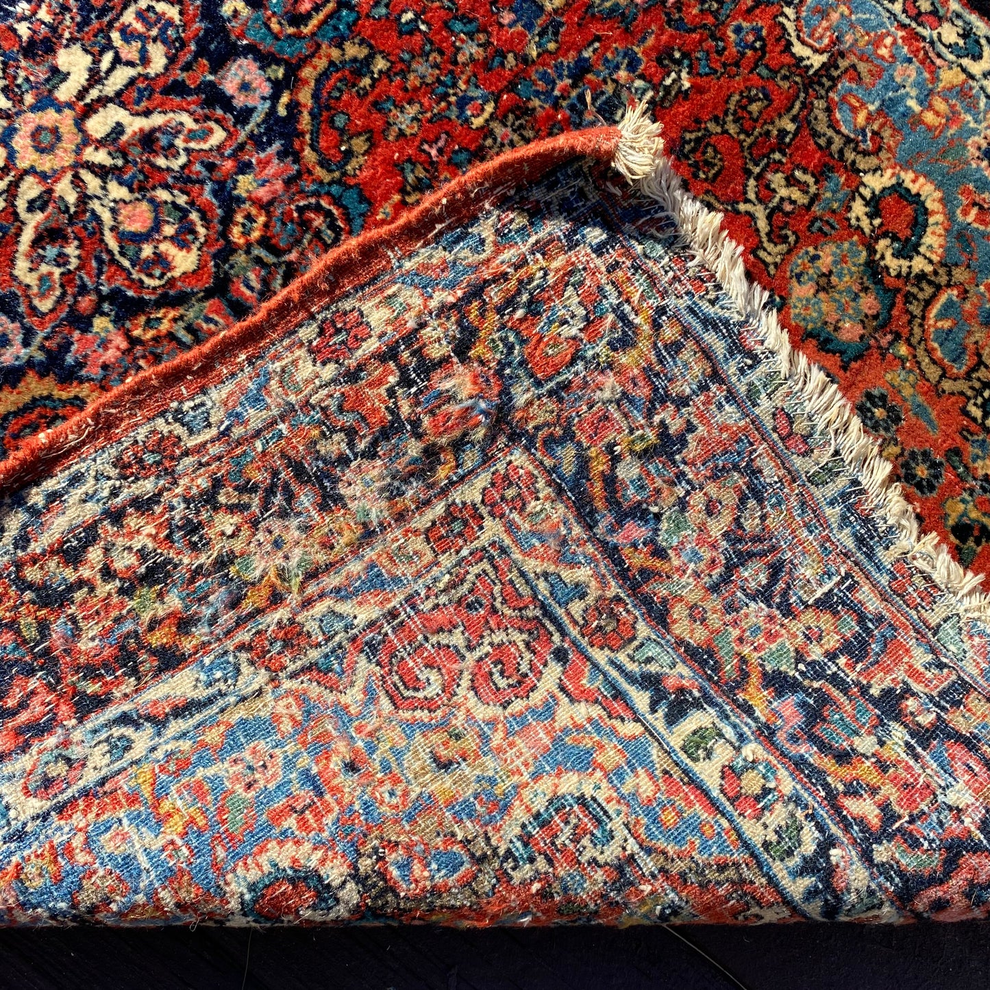 Vintage Rug, 3' 5 x 5' 1 Red