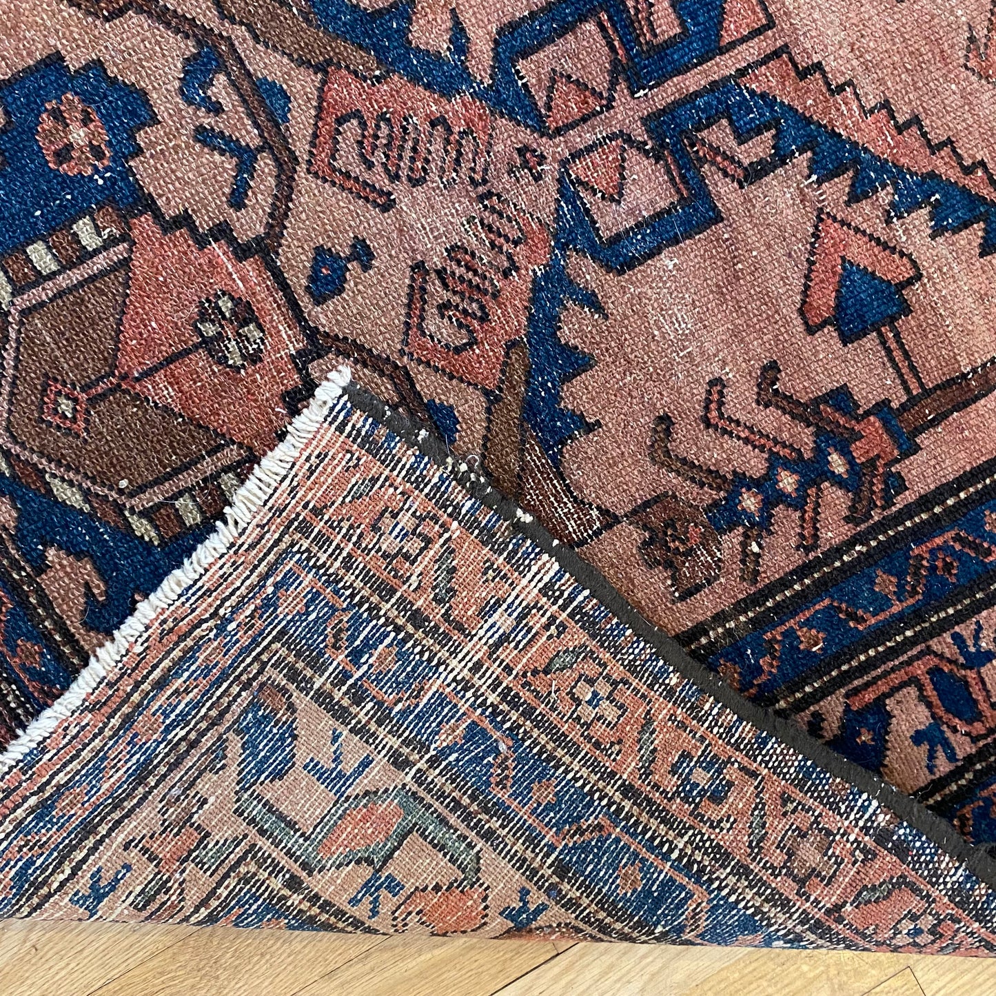 RESERVED Persian Rug, 3' 7 x 6' 4 Vintage Dusty Rose