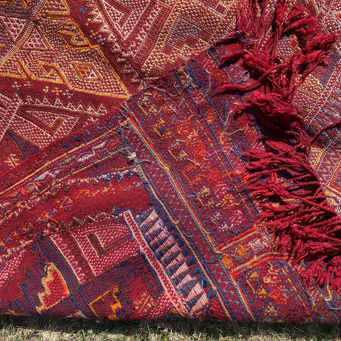 Vintage Rug, 4' 8 x 6' 5 Red Moroccan