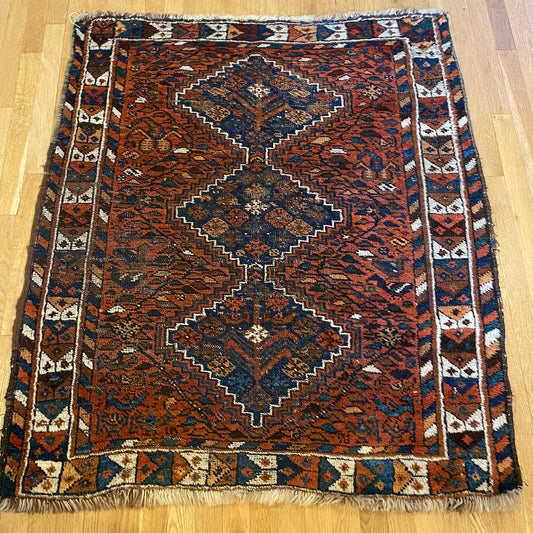 Vintage Rug, 3' 10 x 4' 6 Brown
