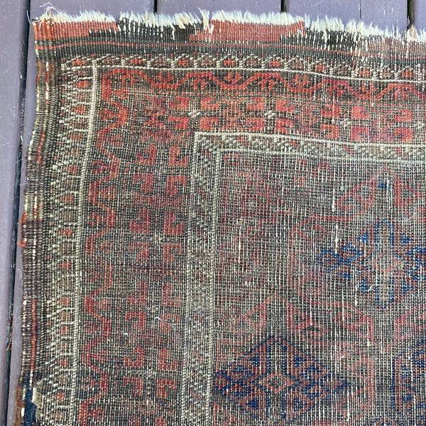 Antique Rug, 2' 7 x 4' 4 Brown