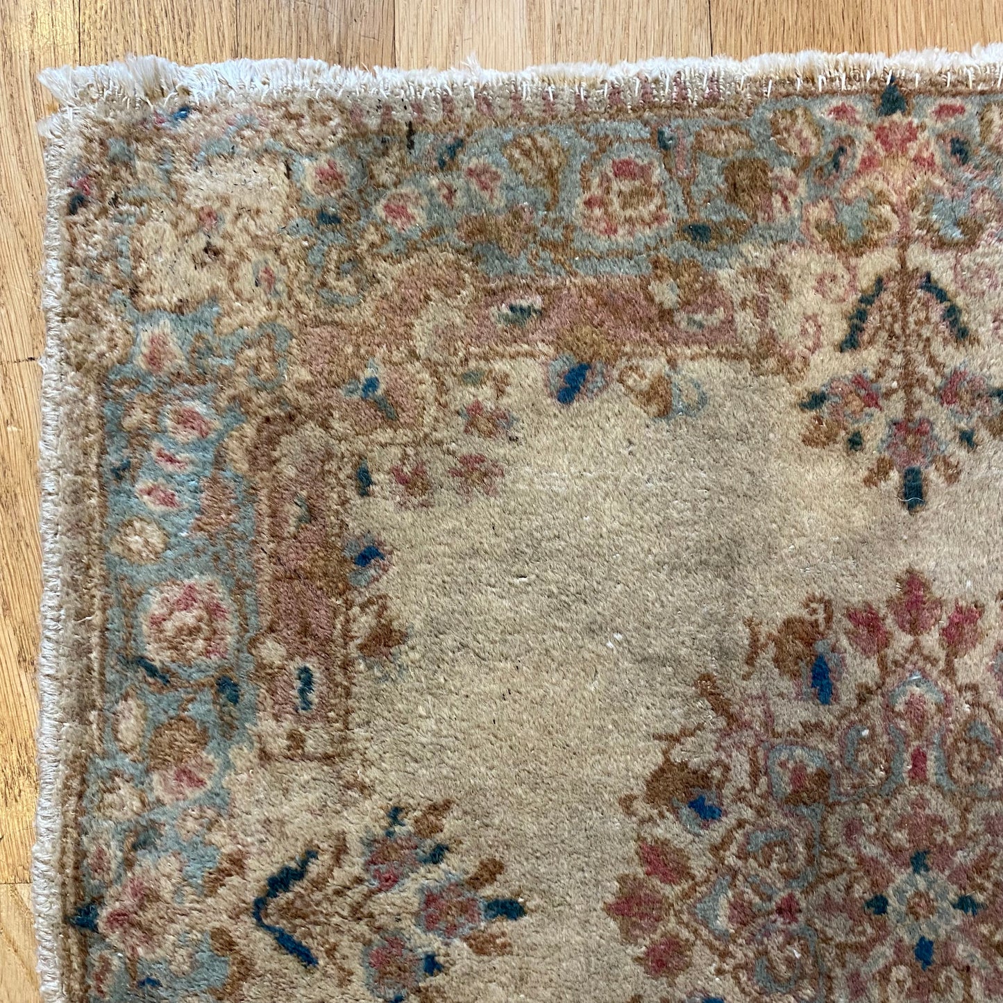 Vintage Rug, 2' x 2' Cream
