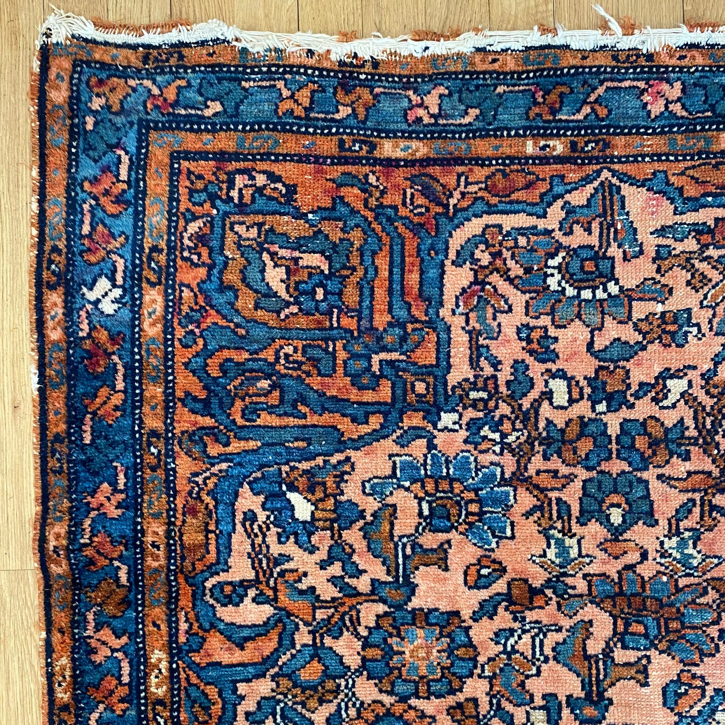 Persian Lilihan, 3' 4 x 6' 3 Salmon Vintage - Jessie's Oriental Rugs