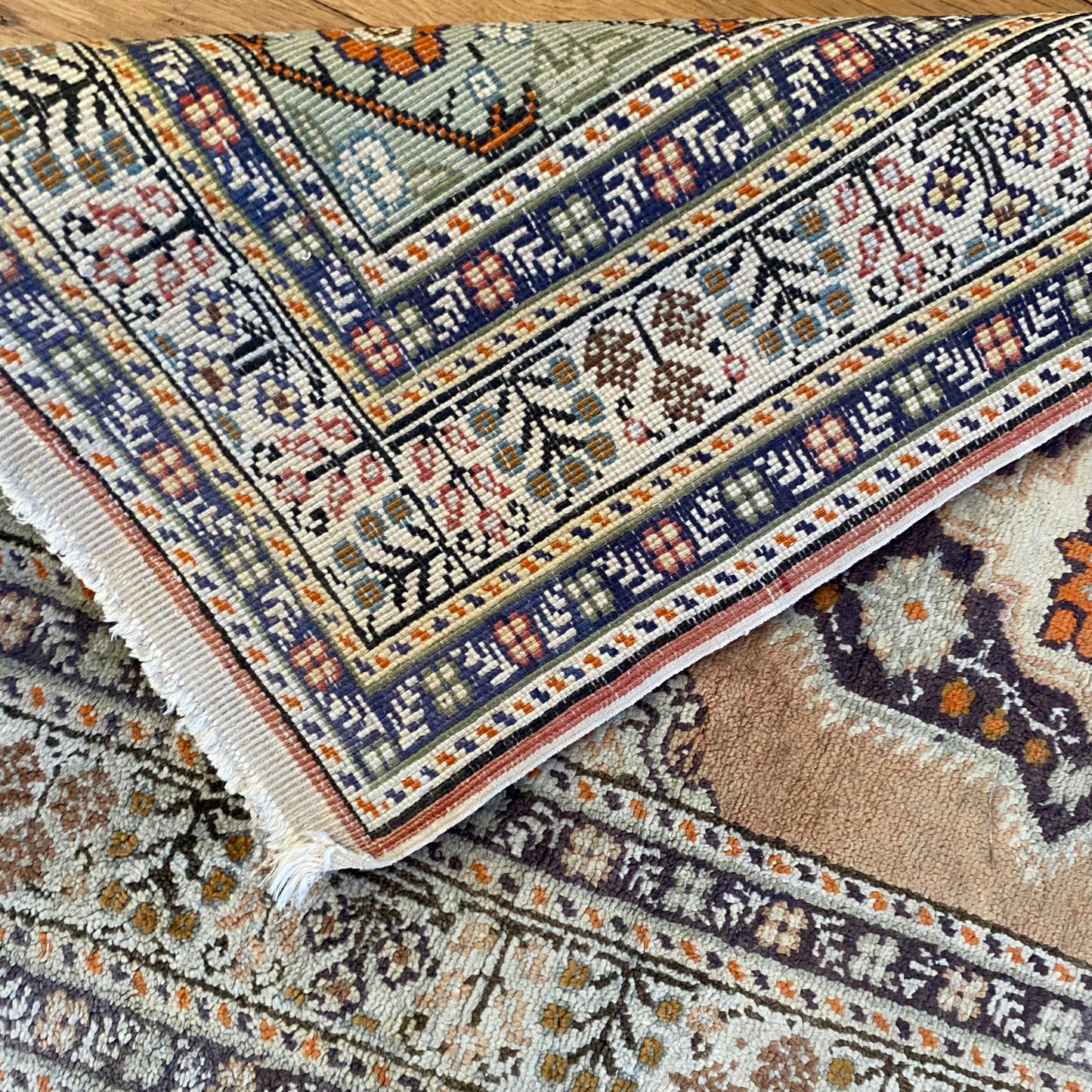 Vintage Rug, 2' x 3' 4 Tan