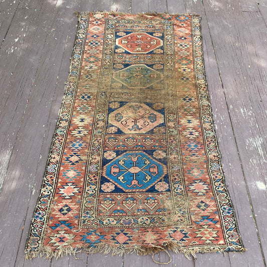 Antique Rug, 3' 1 x 4' 8 Blue
