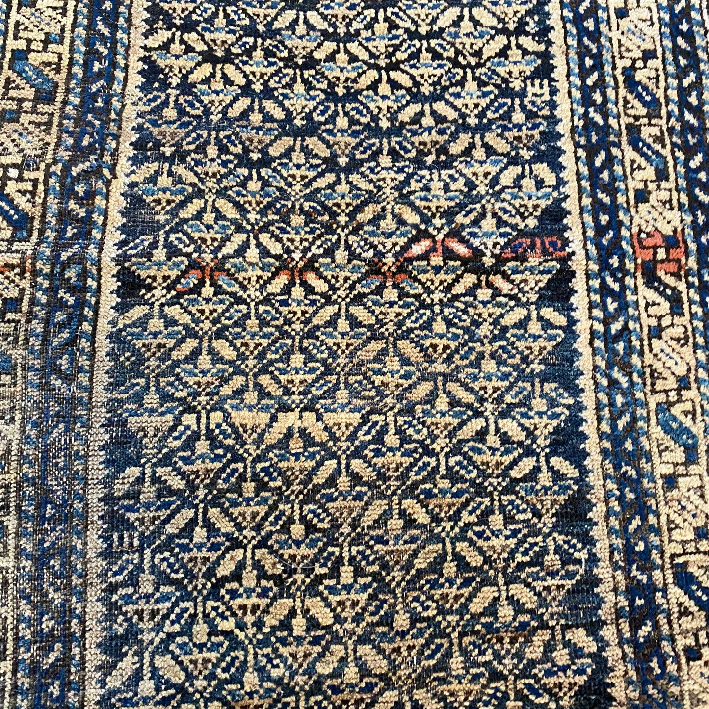 Antique Rug, 2' 7 x 4' 3 Blue - Jessie's Oriental Rugs