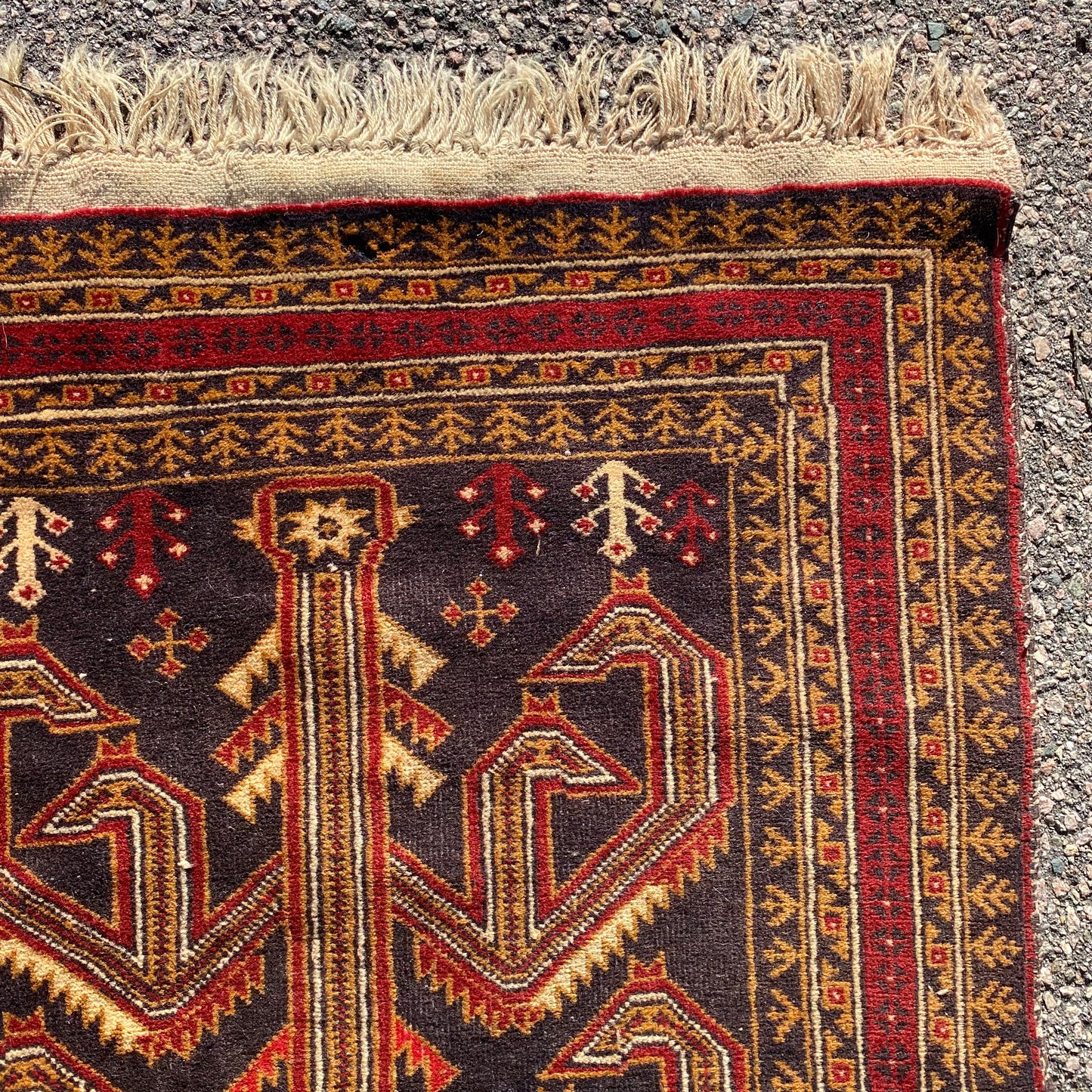 Vintage Rug, 2' 5 x 9' 3 Dark Blue