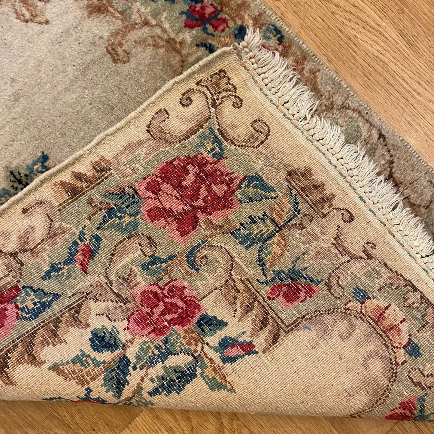 Vintage Rug, 2' x 6' Cream