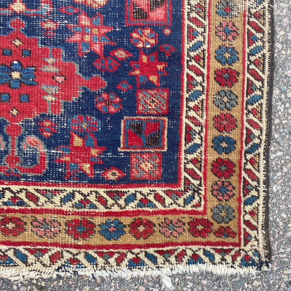 Vintage Rug, 2' 10 x 4' 7 Blue