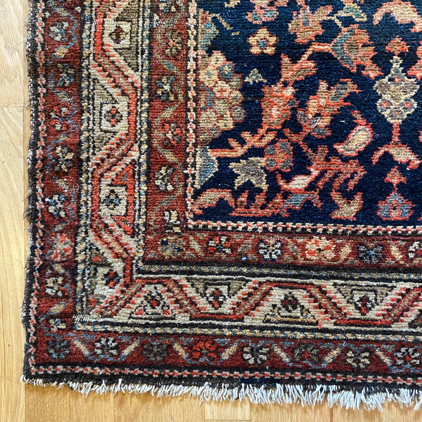 Vintage Rug, 3' x 6' Blue