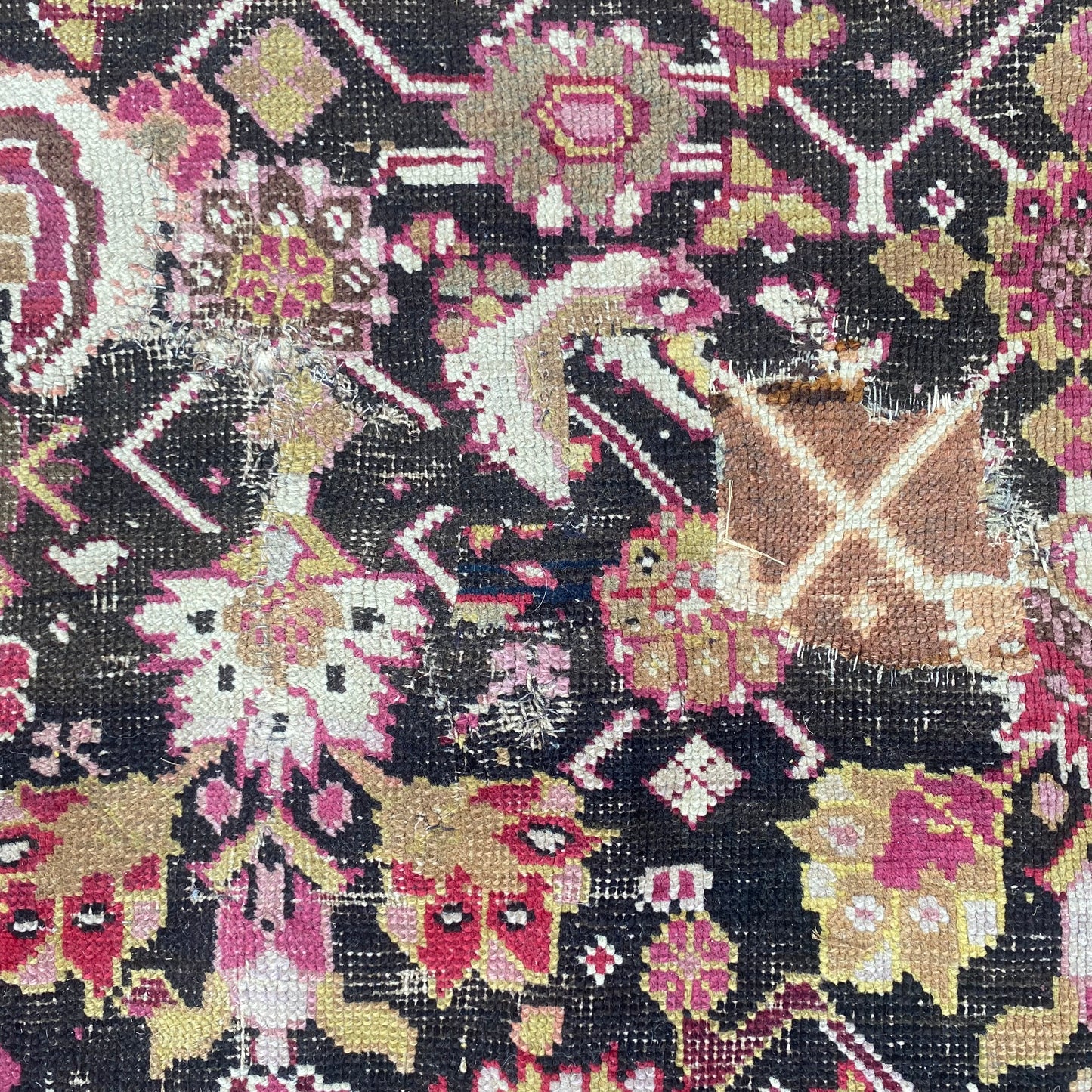 Vintage Rug, 4' 2 x 7' Brown