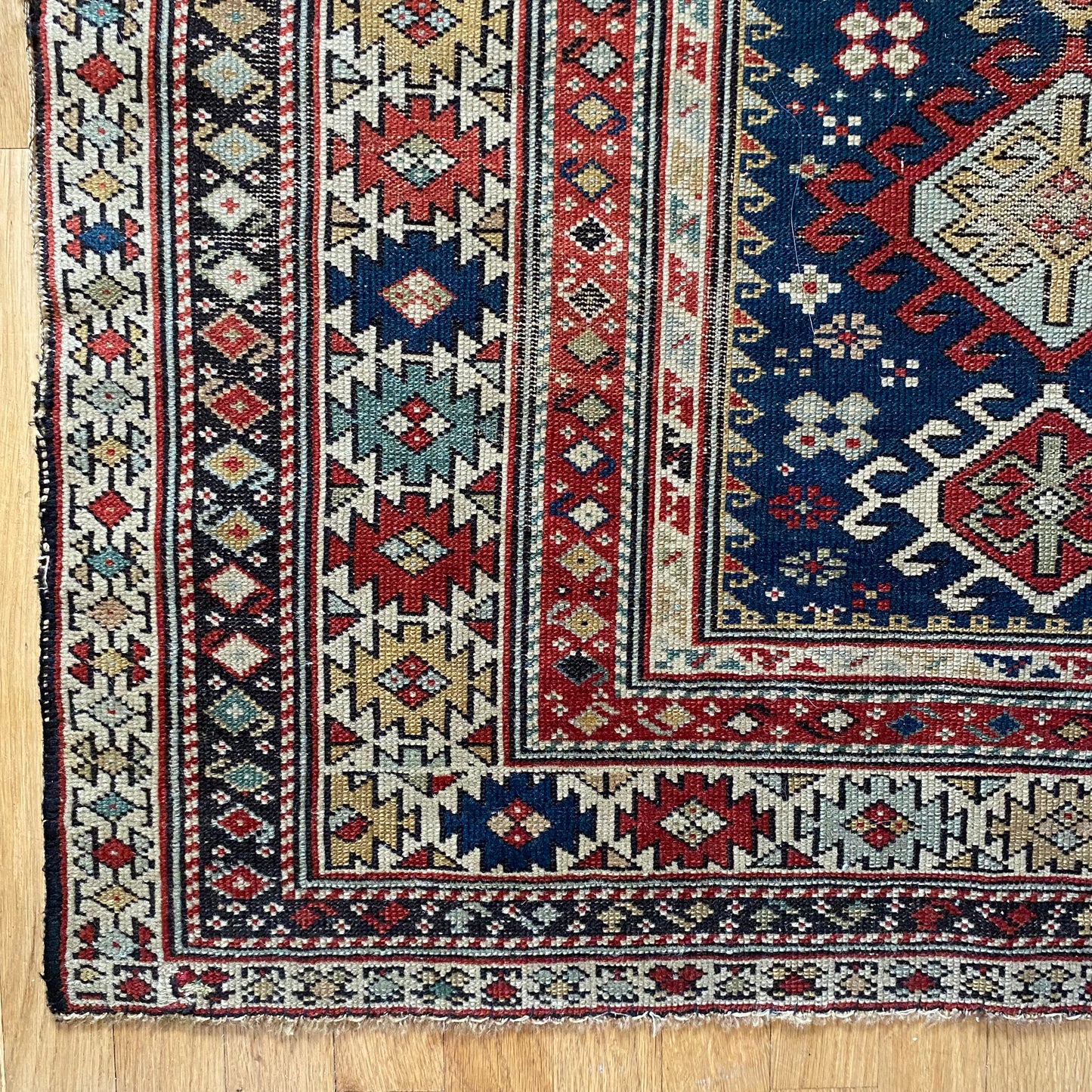 Caucasian Kuba Rug, 3' 5 x 5' Antique Blue