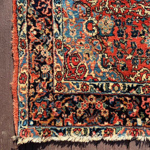 Vintage Rug, 3' 5 x 5' 1 Red