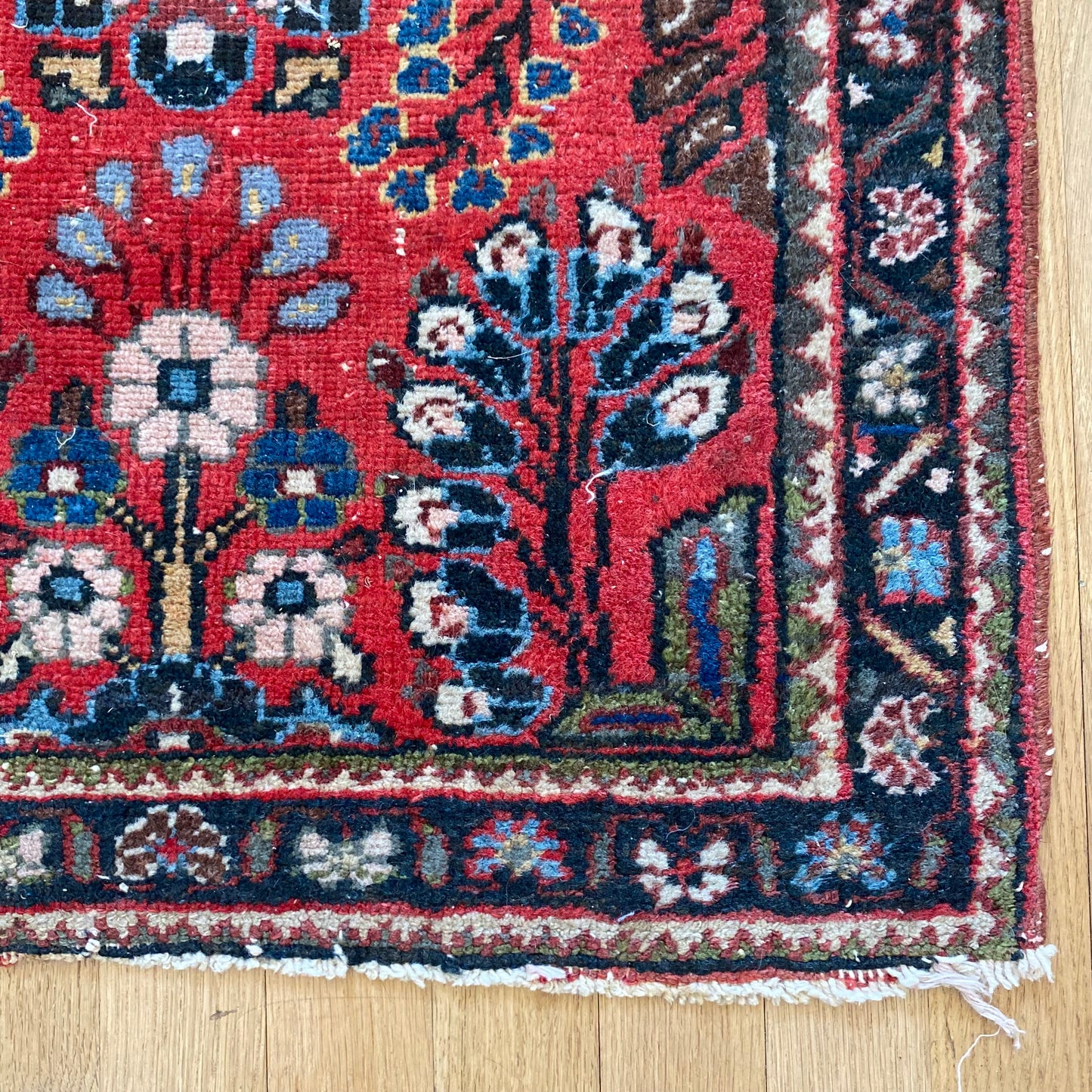 Vintage Rug, 1' 11 x 3' Red