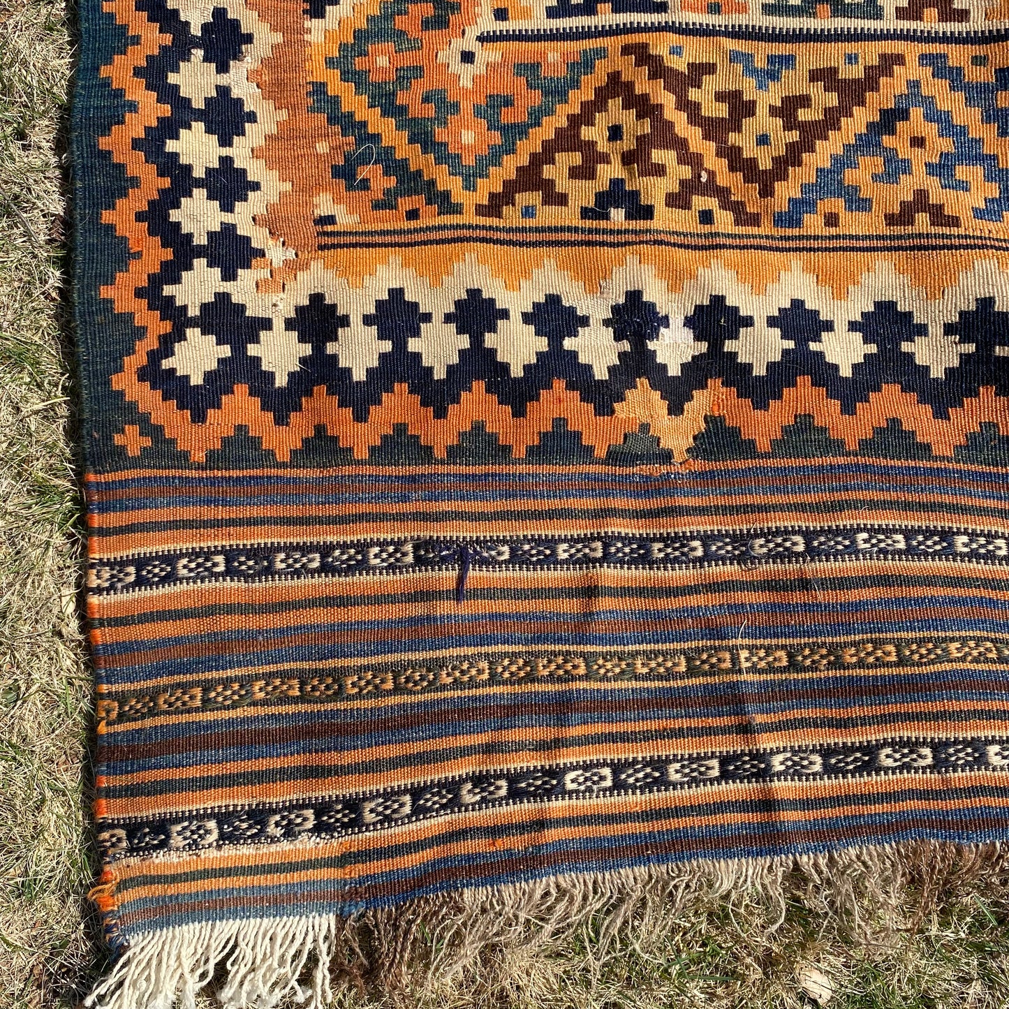 Vintage Rug, 5' 1 x 9' 10 Orange