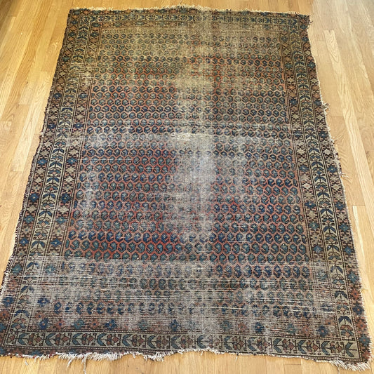 Vintage Rug, 4' 6 x 6' 1 Soft Red