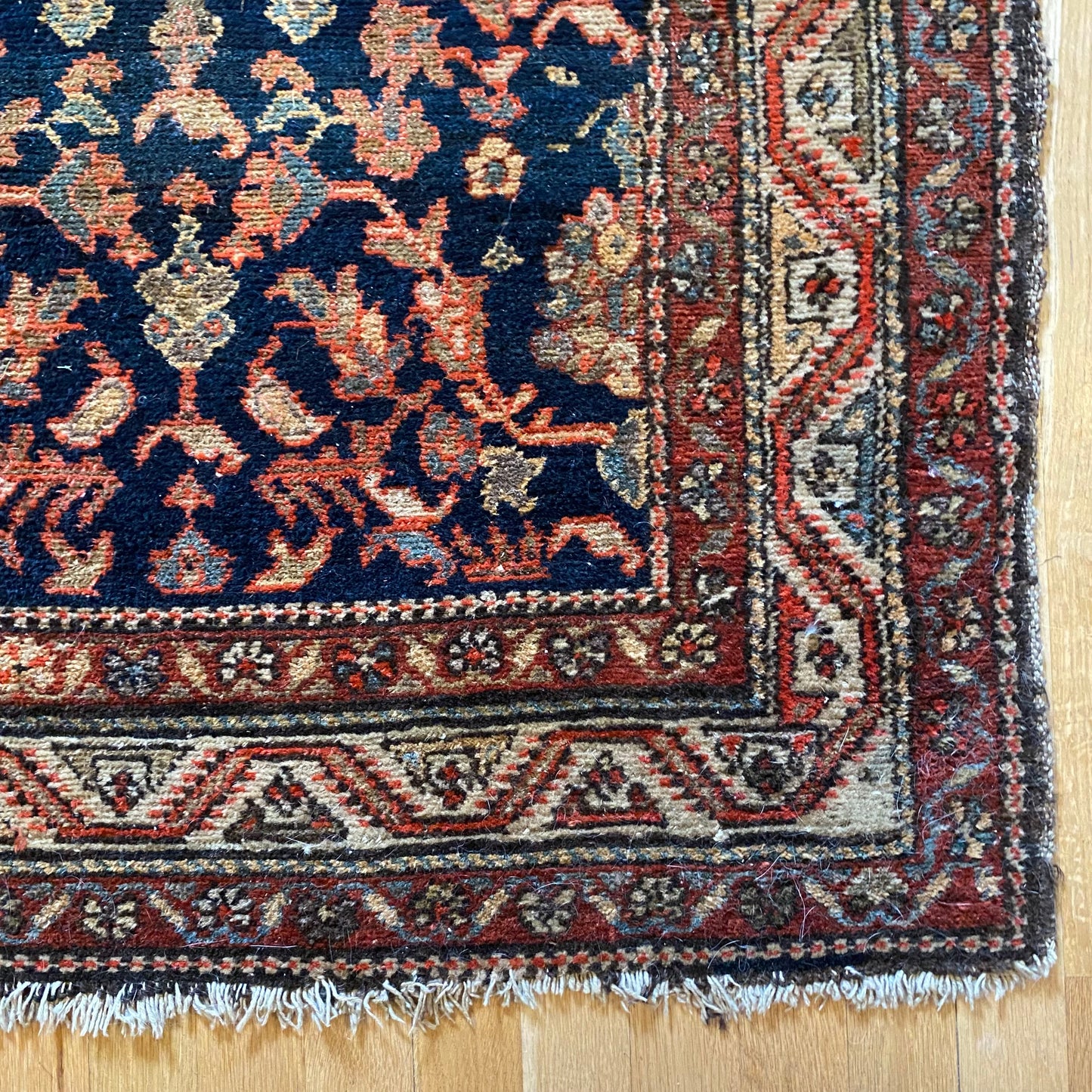 Vintage Rug, 3' x 6' Blue