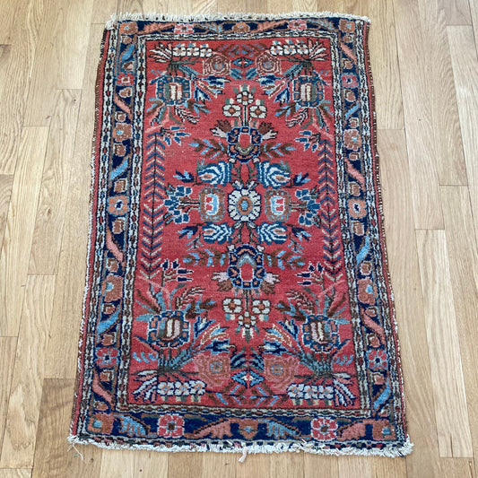 Vintage Rug, 2' x 3' Red