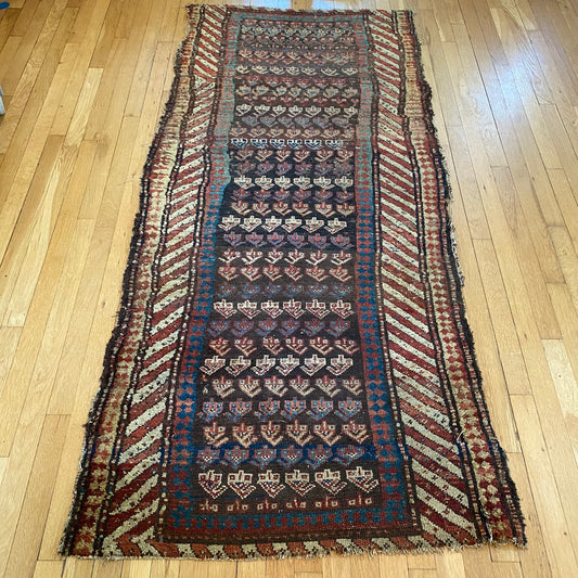 Vintage Rug, 3’ 2 X 6’ 11 Brown