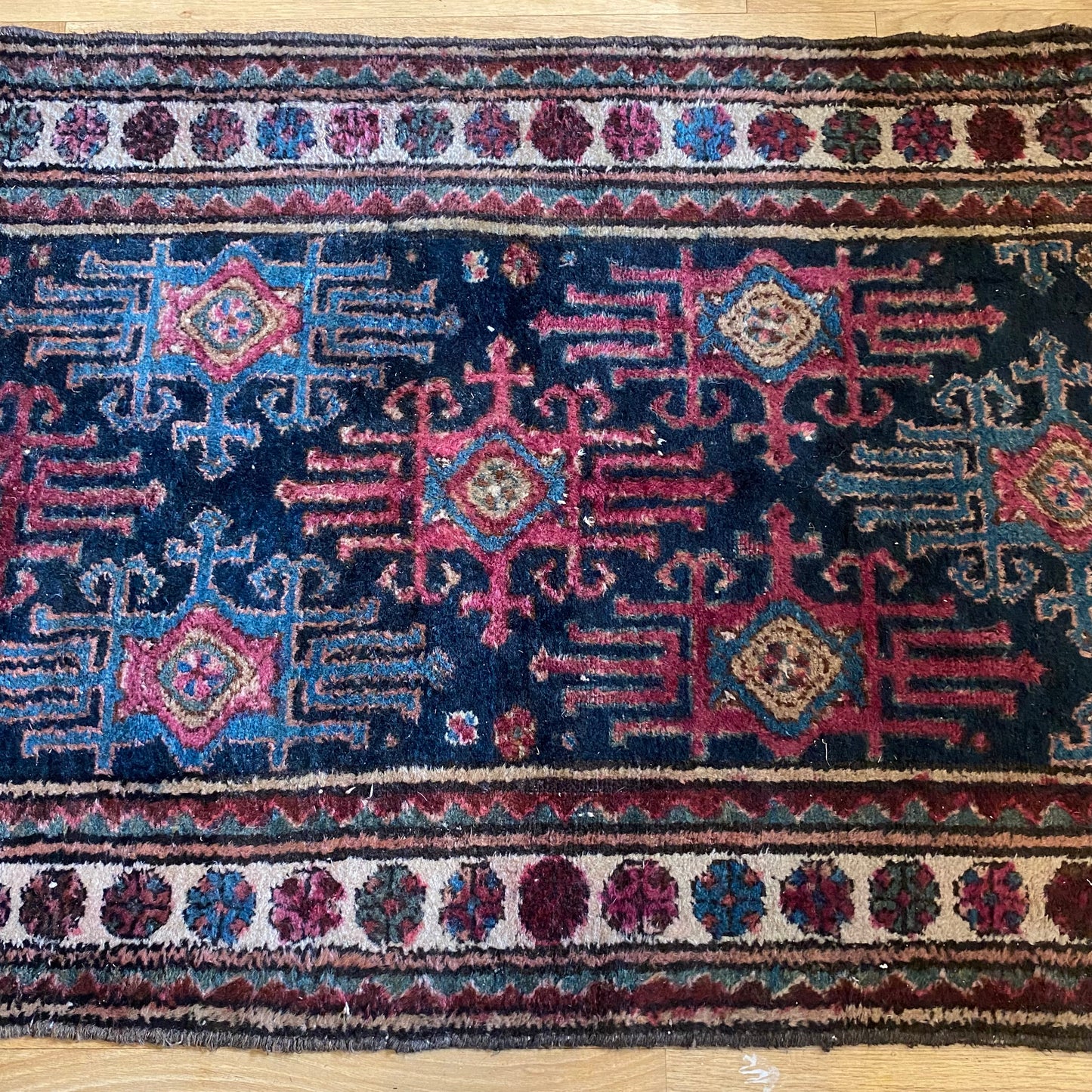 Vintage Persian Rug, 3' 3 x 6' Blue