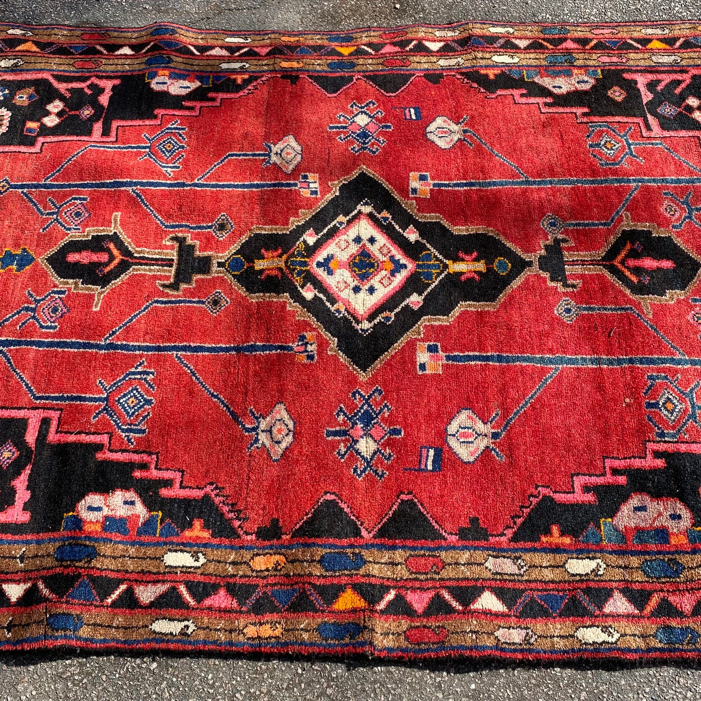 Vintage Rug, 5' x 8' 3 Red