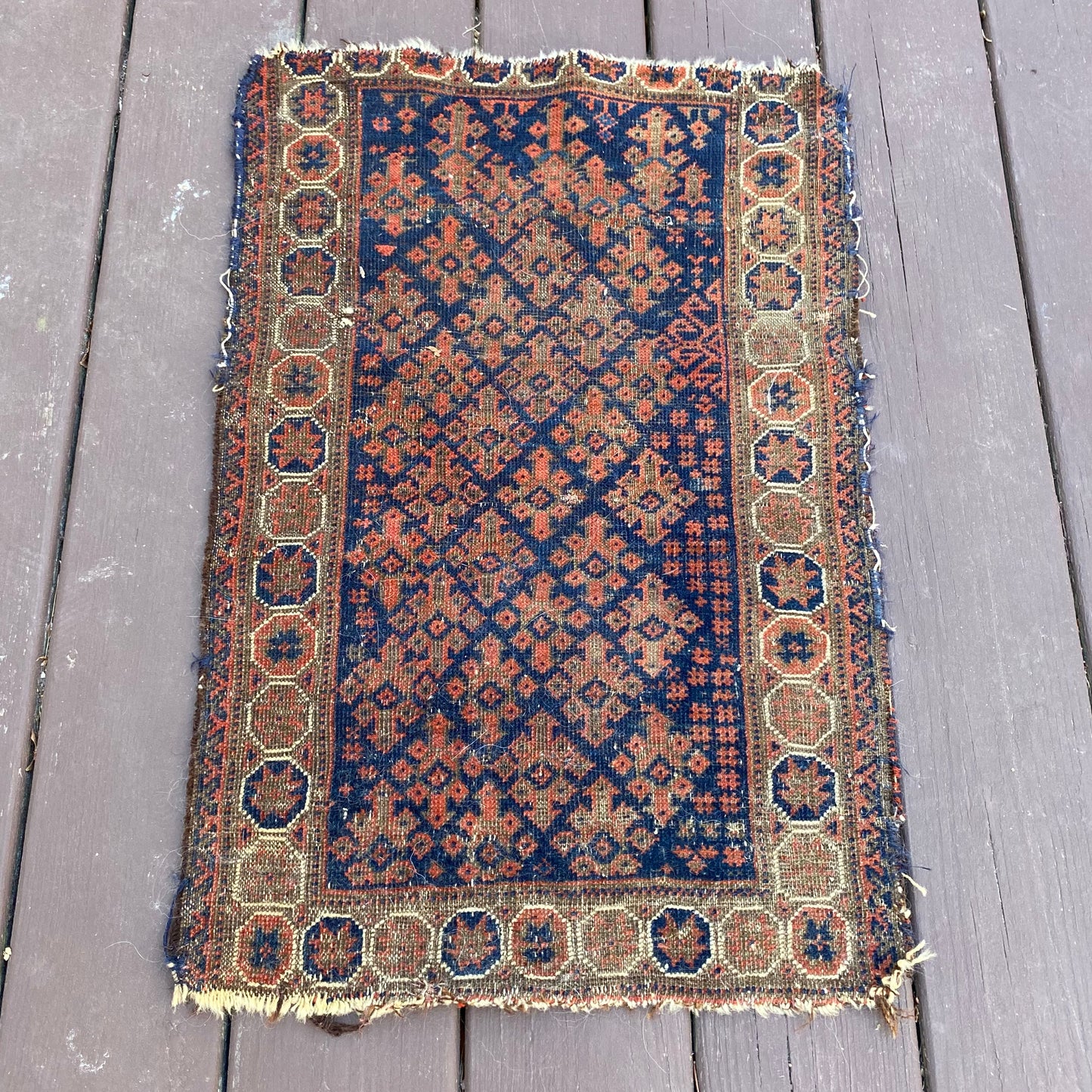 Vintage Rug, 1' 8 x 2' 5 Blue