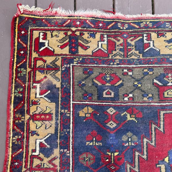 Vintage Rug, 3' 10 x 7' 4 Blue