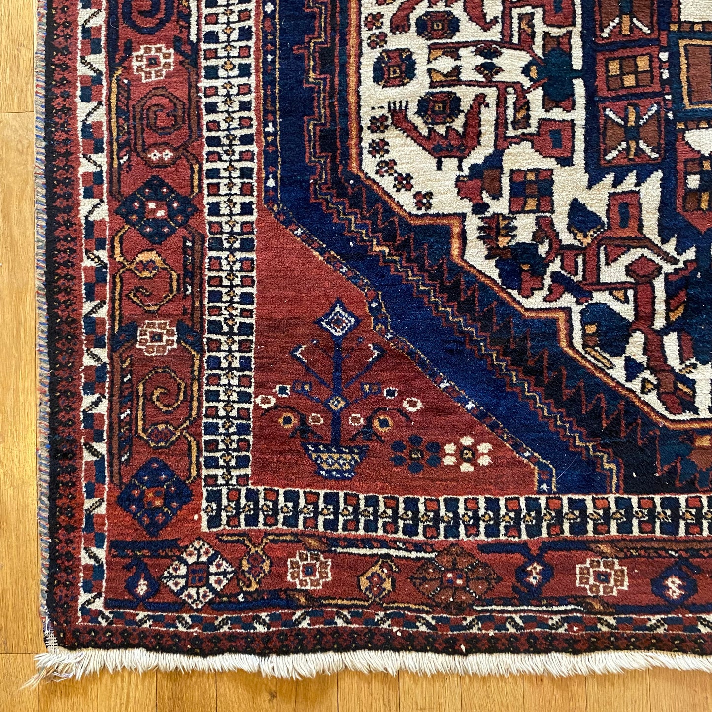 Persian Afshar Rug, 4' 2 x 6' Vintage Brown
