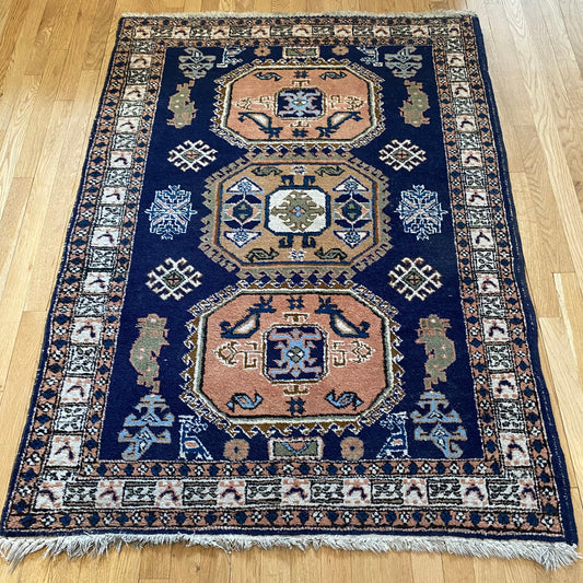 Persian Meshkin, 3' 9 x 5' 4 Blue