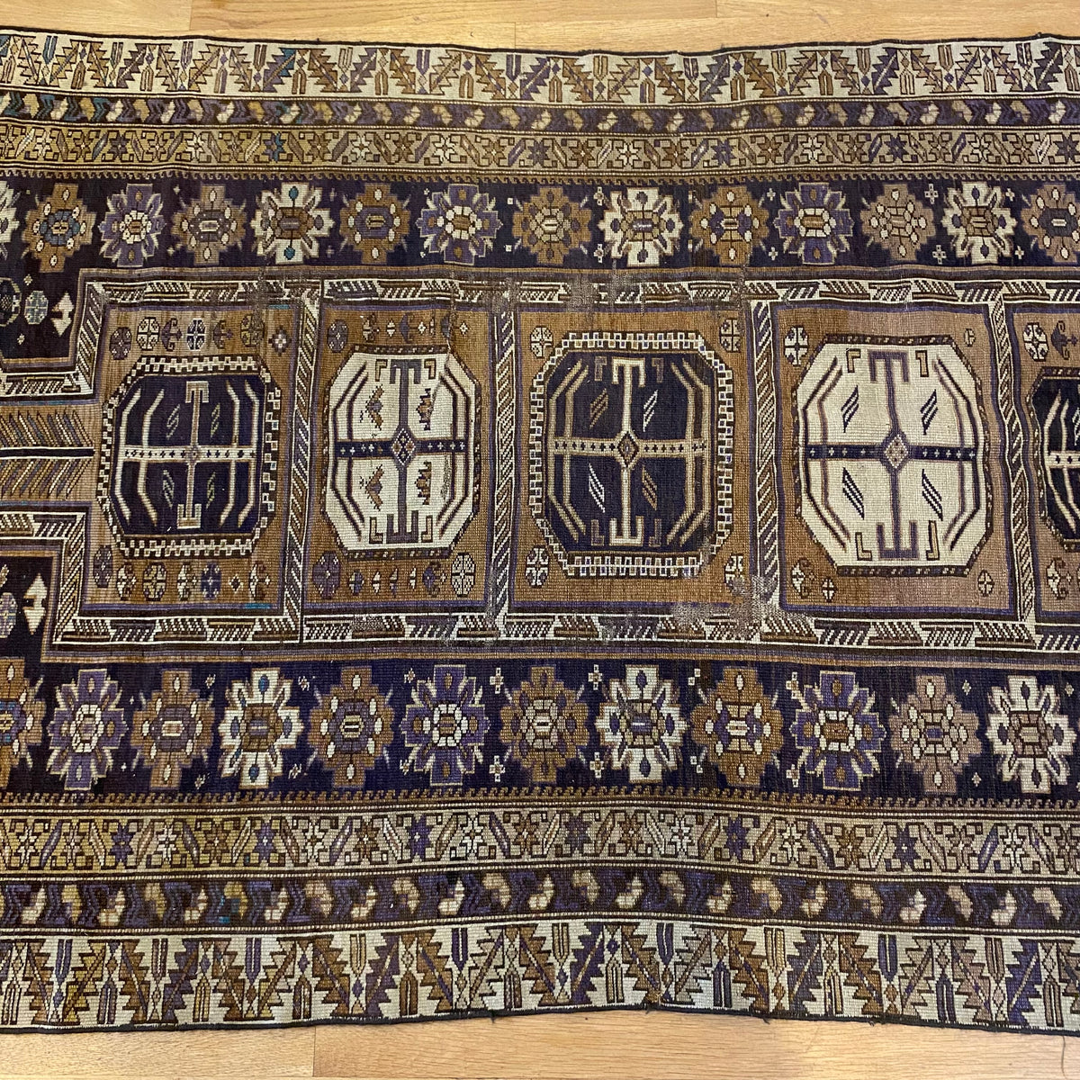Antique Rug, 3' 9 x 6' 2 Caucasian