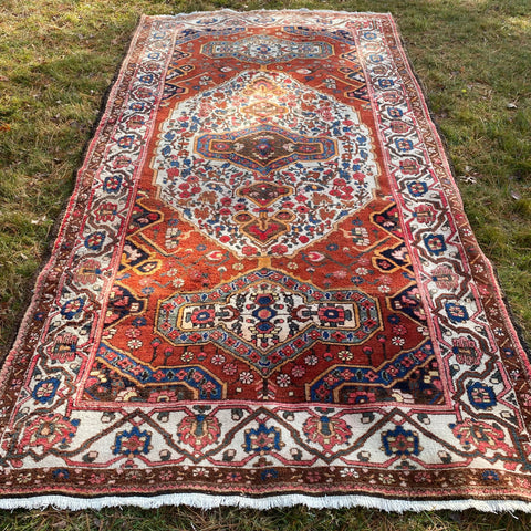 Vintage Rug, 5' 4 x 10' 5 Red