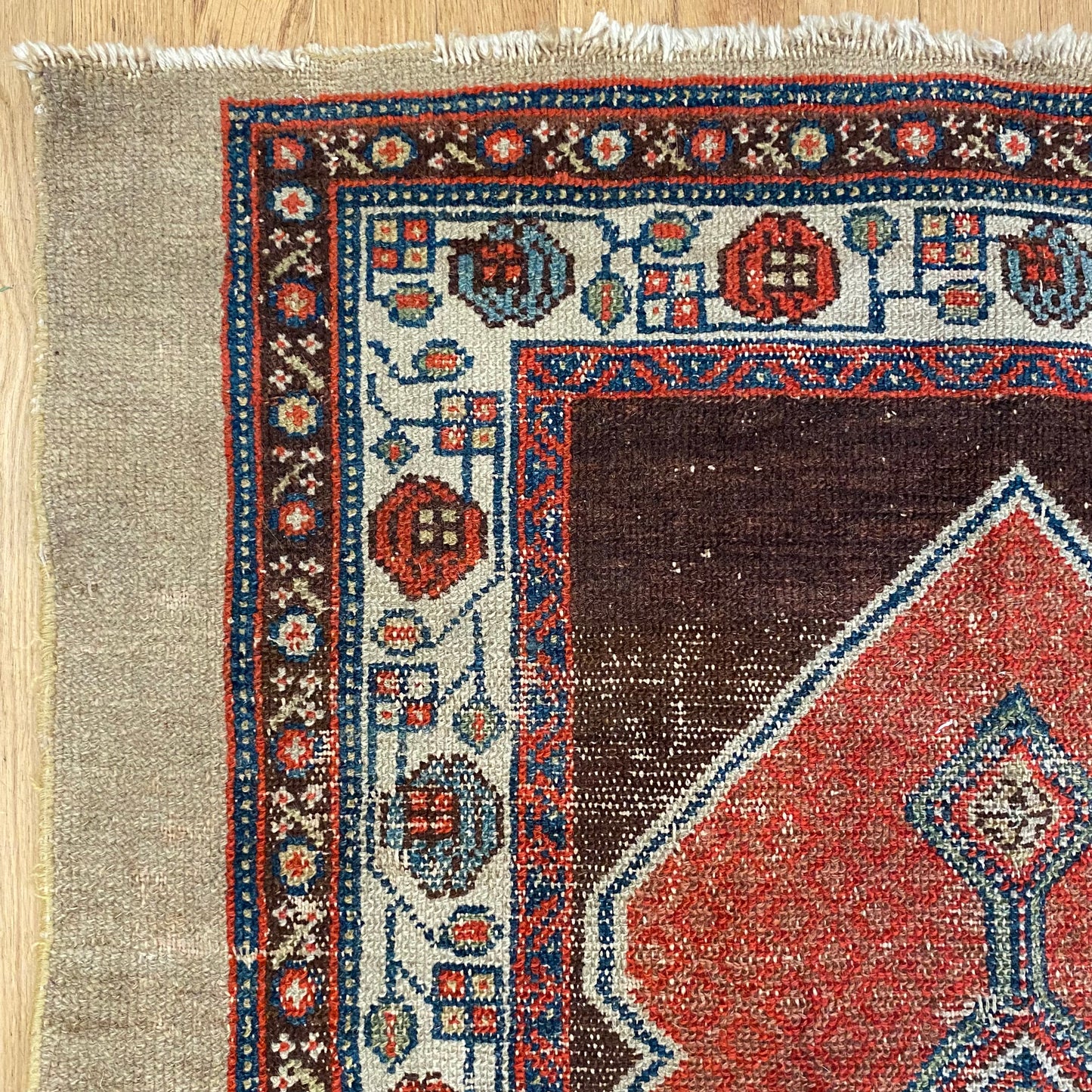 Persian Serab Rug, 2' 11 x 3' 9 Vintage Brown