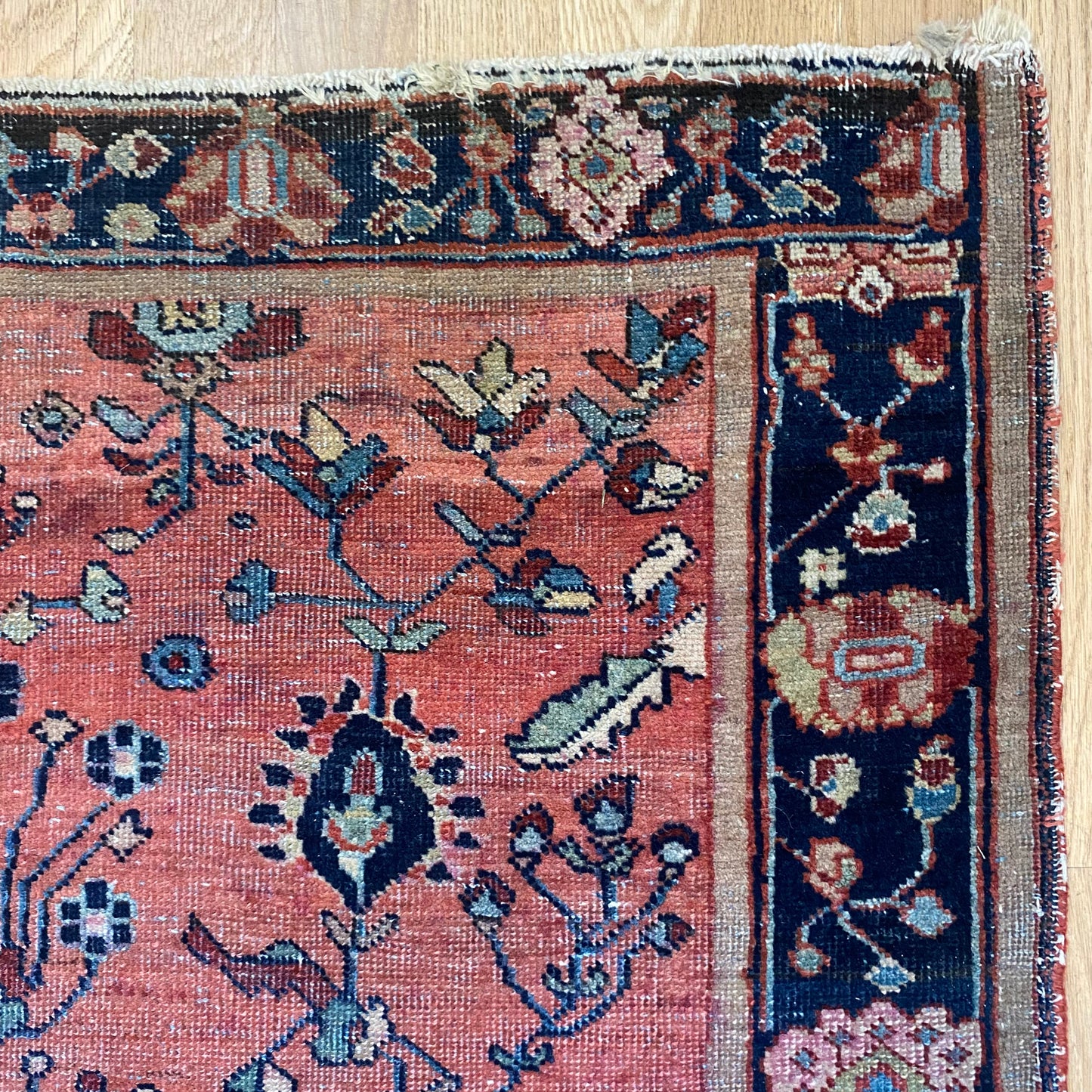 Vintage Rug, 3' 3 x 4' 9 Pink