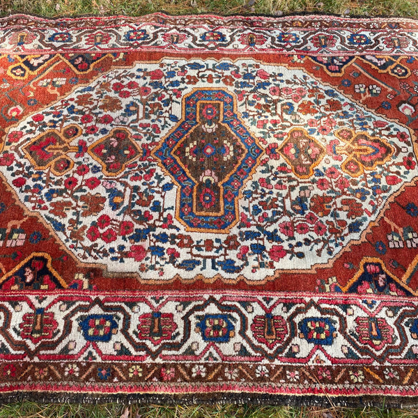Vintage Rug, 5' 4 x 10' 5 Red