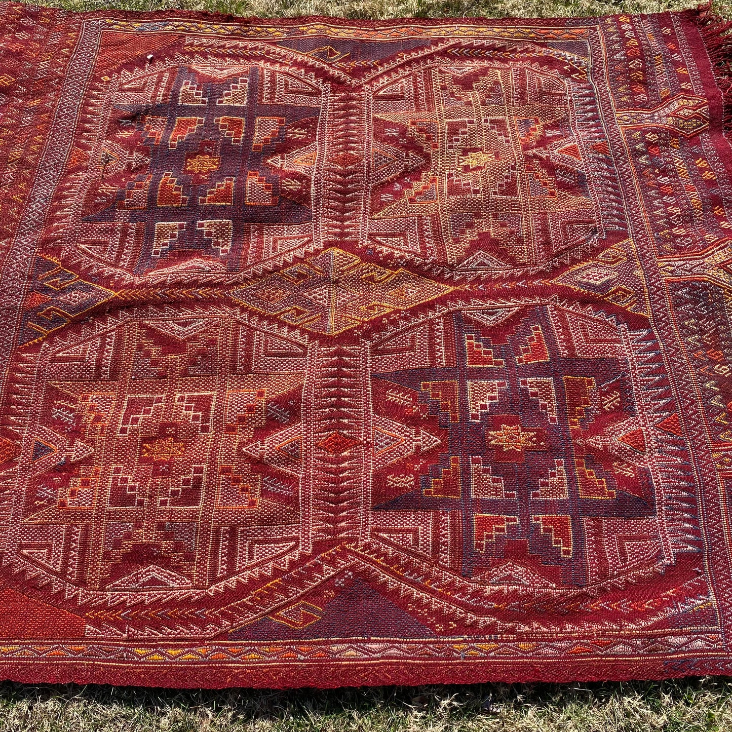 Vintage Rug, 4' 8 x 6' 5 Red Moroccan