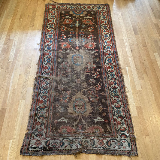 Vintage Rug, 3' 5 x 7' 6 Brown
