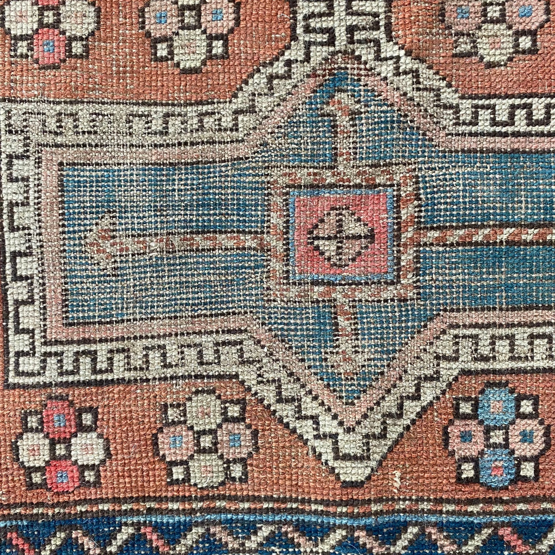 Caucasian Rug, 2' 11 x 3' 10 Antique Brown - Jessie's Oriental Rugs