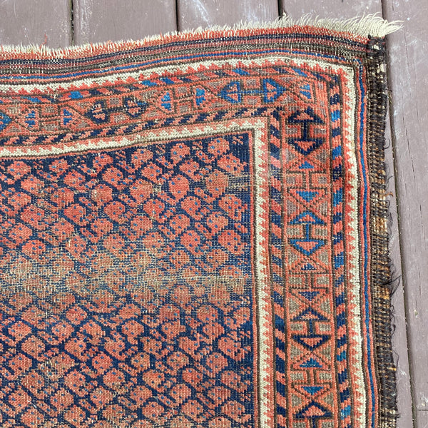 Vintage Rug, 2' 9 x 5' 5 Blue