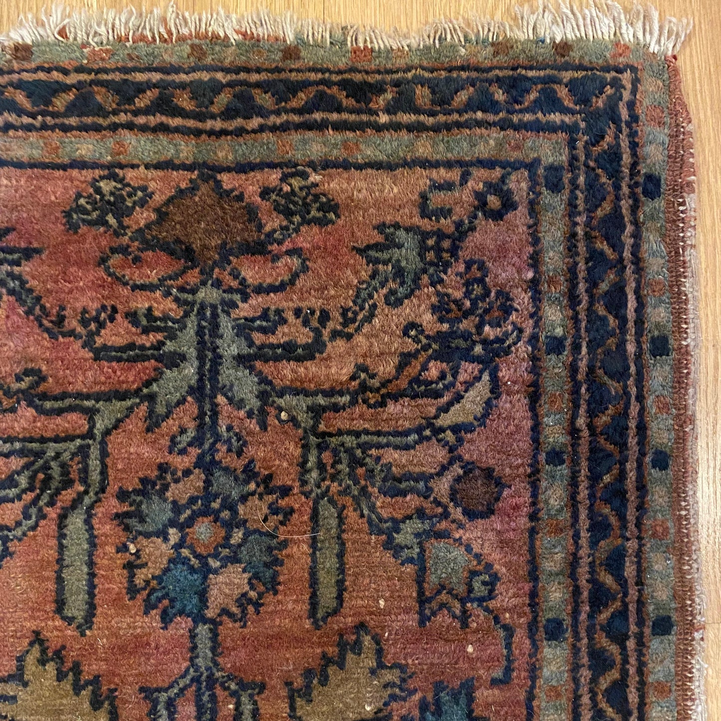 Vintage Rug, 1' 9 x 2' 9 Magenta