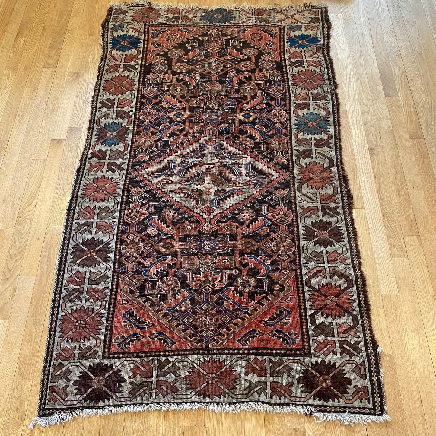 Persian Malayer, 3' 7 x 6' 4 Vintage Brown - Jessie's Oriental Rugs